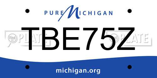 TBE75Z Michigan License Plate