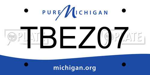 TBEZ07 Michigan License Plate