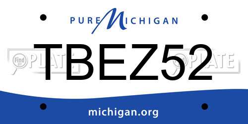 TBEZ52 Michigan License Plate