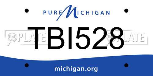 TBI528 Michigan License Plate