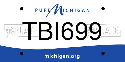 TBI699 Michigan License Plate