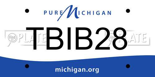 TBIB28 Michigan License Plate