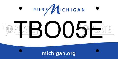 TBO05E Michigan License Plate