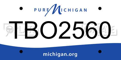 TBO2560 Michigan License Plate