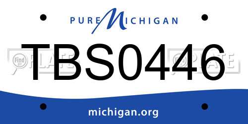 TBS0446 Michigan License Plate
