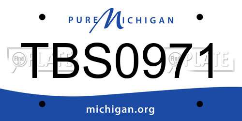 TBS0971 Michigan License Plate