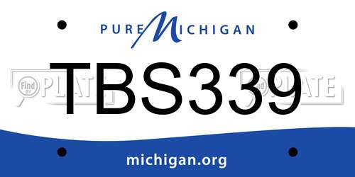 TBS339 Michigan License Plate