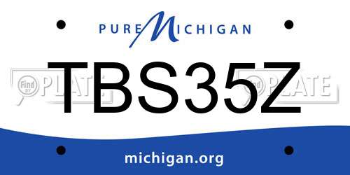 TBS35Z Michigan License Plate
