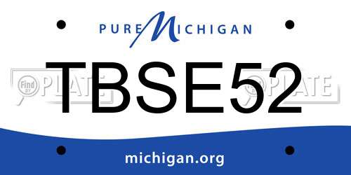 TBSE52 Michigan License Plate