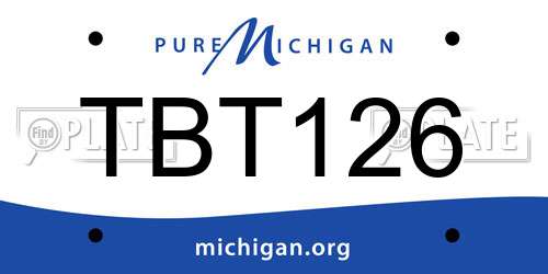 TBT126 Michigan License Plate