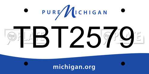 TBT2579 Michigan License Plate