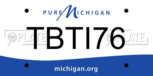 TBTI76 Michigan License Plate