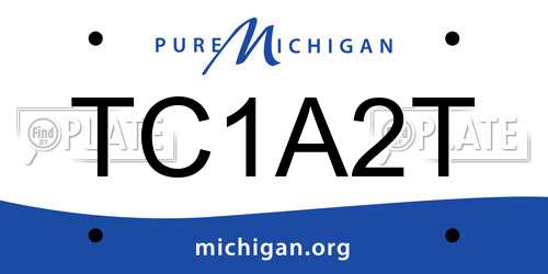 TC1A2T Michigan License Plate