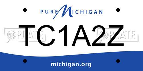 TC1A2Z Michigan License Plate