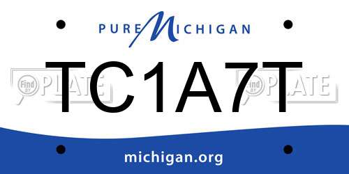 TC1A7T Michigan License Plate