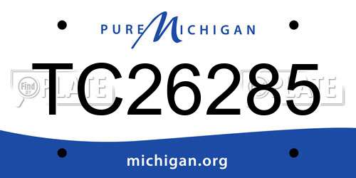 TC26285 Michigan License Plate