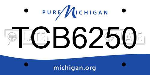 TCB6250 Michigan License Plate
