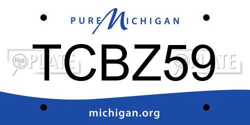 TCBZ59 Michigan License Plate