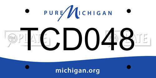 TCD048 Michigan License Plate