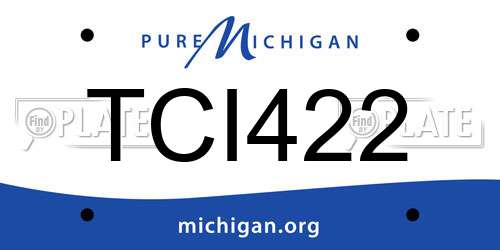 TCI422 Michigan License Plate