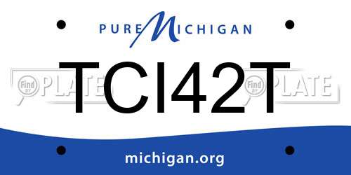 TCI42T Michigan License Plate