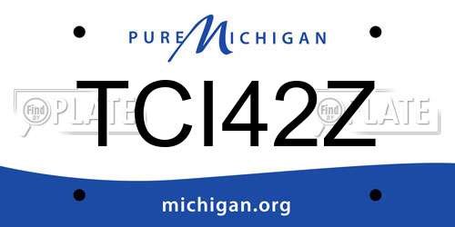 TCI42Z Michigan License Plate