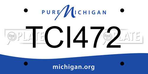 TCI472 Michigan License Plate