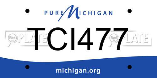 TCI477 Michigan License Plate