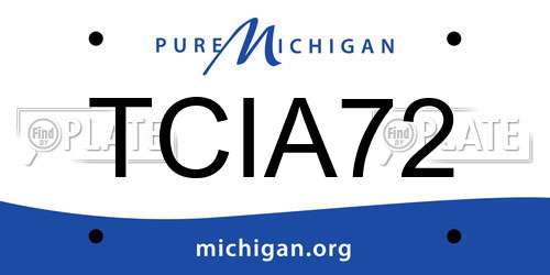 TCIA72 Michigan License Plate