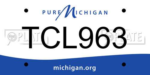 TCL963 Michigan License Plate