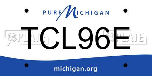 TCL96E Michigan License Plate