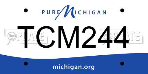 TCM244 Michigan License Plate