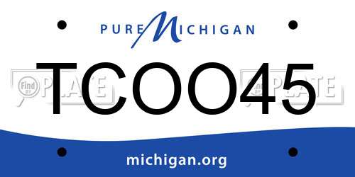 TCOO45 Michigan License Plate