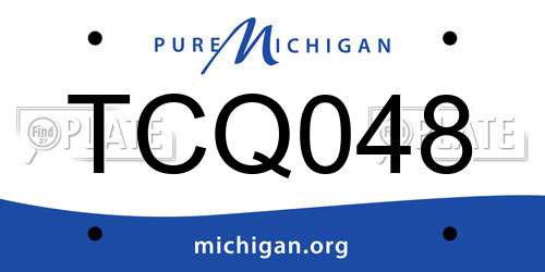 TCQ048 Michigan License Plate