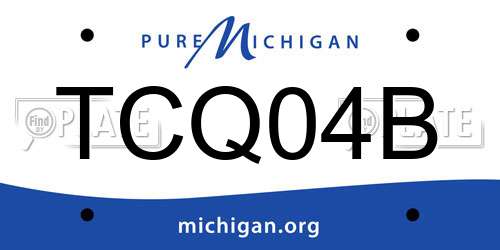 TCQ04B Michigan License Plate
