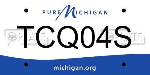 TCQ04S Michigan License Plate