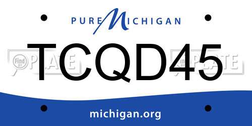 TCQD45 Michigan License Plate