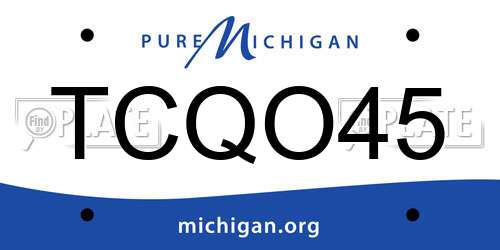 TCQO45 Michigan License Plate