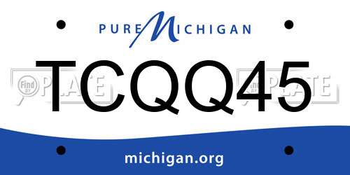 TCQQ45 Michigan License Plate