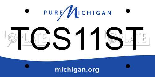 TCS11ST Michigan License Plate