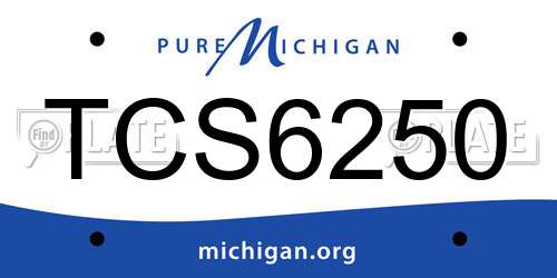 TCS6250 Michigan License Plate
