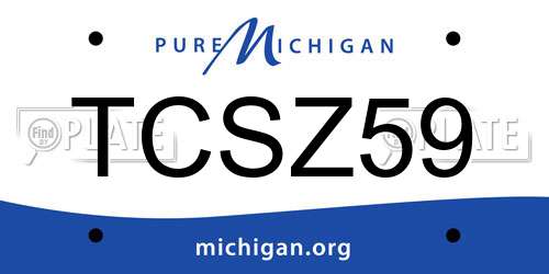 TCSZ59 Michigan License Plate