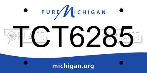TCT6285 Michigan License Plate