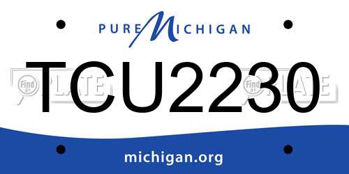 TCU2230 Michigan License Plate