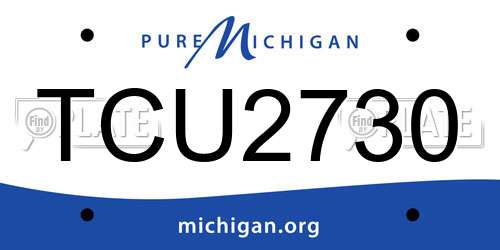 TCU2730 Michigan License Plate