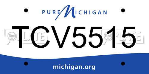 TCV5515 Michigan License Plate
