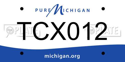 TCX012 Michigan License Plate