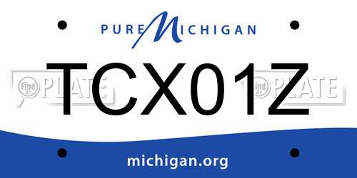 TCX01Z Michigan License Plate