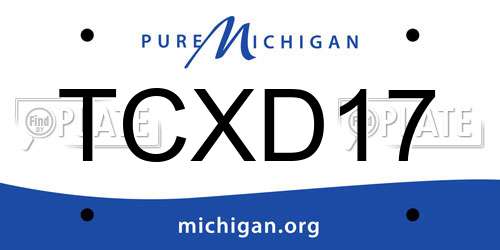 TCXD17 Michigan License Plate