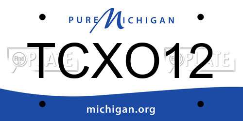TCXO12 Michigan License Plate